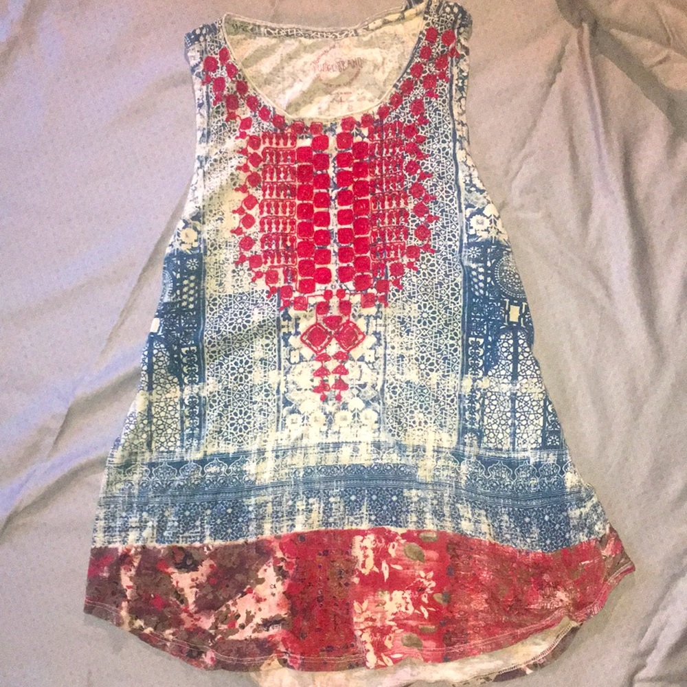 Lucky Brand embroidered tunic
